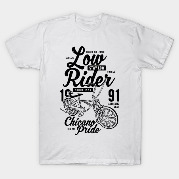 Low Rider Bicycle T-Shirt by JakeRhodes